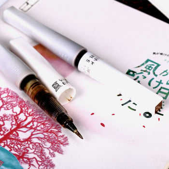 1PC ZIG Kuretake Wink of Stella Bling Brush Pen Многоцветна блестяща акварелна мигаща пудра Меки блестящи химикалки Четка за рисуване Маркер
