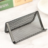 Метален мрежест държач за визитни картички Стойка за дисплеи Стойка Настолна маса Етикет с име на карта Организатор Аксесоари за офис конферентна зала