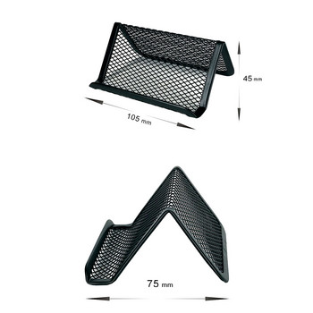 Метален мрежест държач за визитни картички Стойка за дисплеи Стойка Настолна маса Етикет с име на карта Организатор Аксесоари за офис конферентна зала