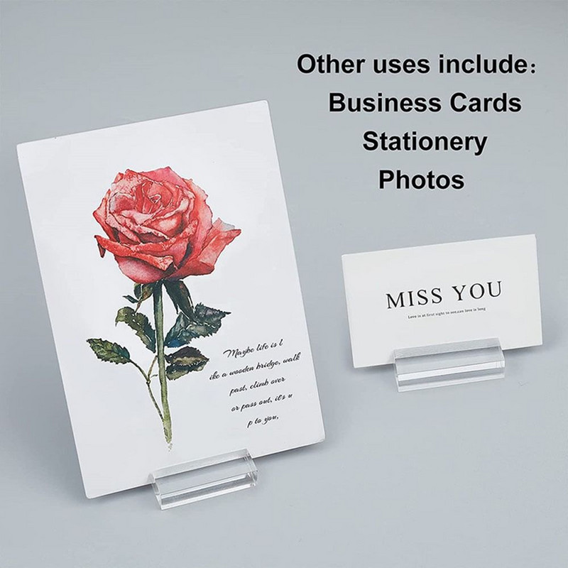 Divatasztal számtartó Hely Kártyabilincsek Állvány Akril táblatartó Fényképek Clipek Papírbilincs Képkártyák Kijelző állvány