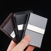 Divat PU bőr névjegykártya tartó mágneses kapcsos hitelkártya doboz irodai kellékek ajándék RFID blokkoló névjegykártya tok