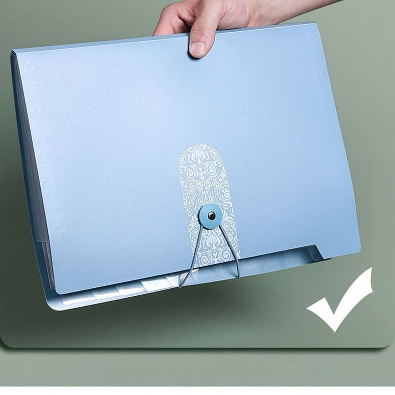 8 rácsos szerv irattartó mappa A4-es dokumentumrendező papír dokumentumok mappa nagy kapacitású irodai iskolai kellékek kibontható irattáska