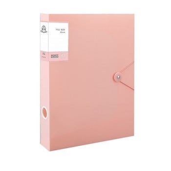 5-цветна PP пластмасова прахоустойчива кутия за органайзер за файлове A4, удебелена цветна Morandi Многофункционална настолна кутия за съхранение Калъф за документи