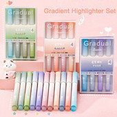 4 τμχ Highlighters Χρωματιστά στυλό Σχέδιο Ζωγραφική Χρωματιστοί μαρκαδόροι Χρώματα Kawaii Cute School School Είδη τέχνης Γραφείο Χαρτικά