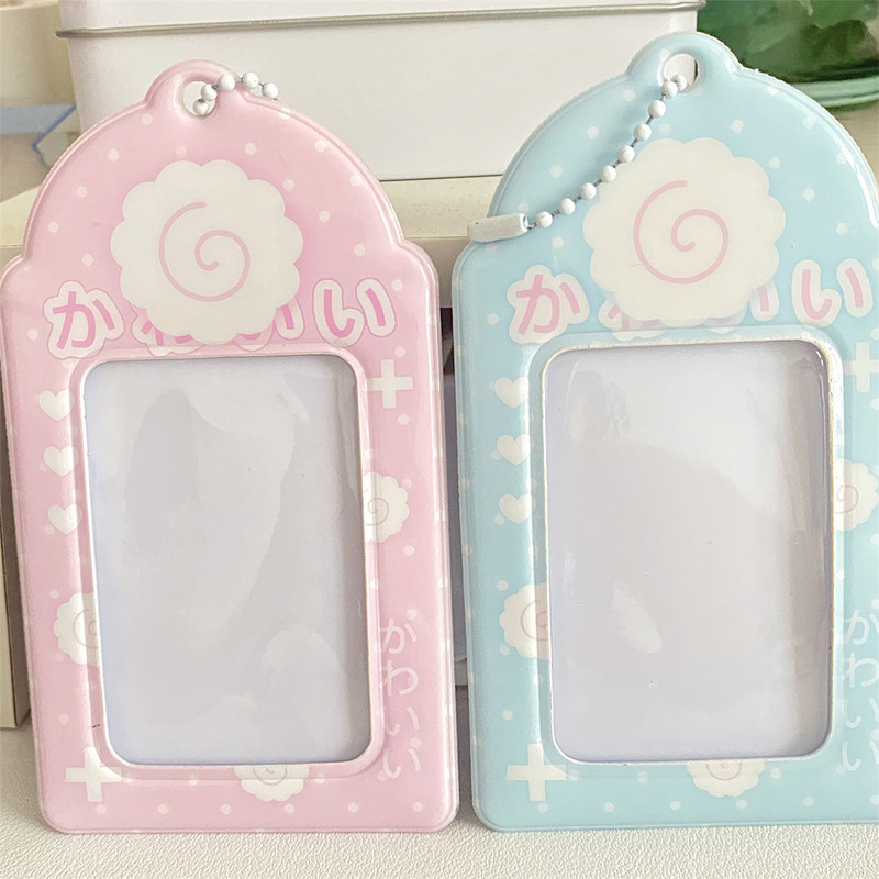 INS rózsaszín kék fotókártya tartó 3 hüvelykes kulcstartó diákbusz személyi igazolvány tartó koreai bálvány fényképes ujjú fotókártya tartó levélpapír