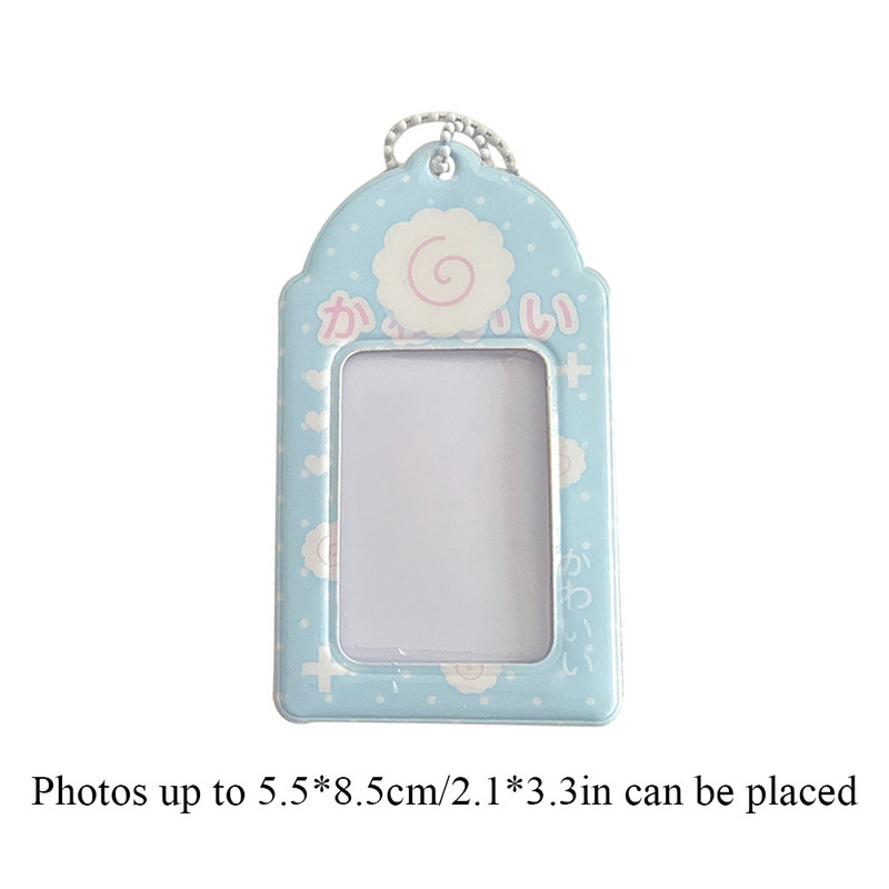 INS rózsaszín kék fotókártya tartó 3 hüvelykes kulcstartó diákbusz személyi igazolvány tartó koreai bálvány fényképes ujjú fotókártya tartó levélpapír