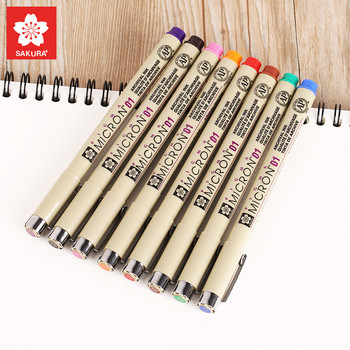 1 бр. Микронна писалка Pigma в цвят сакура 0,25 mm 0,45 mm Fine Liner Art Markers for Dessin Sketch Marker Tekenen Cartoleria