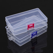 Mini plastmasas kastīte Taisnstūrveida uzglabāšanas kaste Caurspīdīgas iepakošanas kastes Putekļu necaurlaidīgas augstas kvalitātes spēcīgās juvelierizstrādājumu glabāšanas kastes konteiners