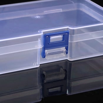 Мини пластмасова кутия Правоъгълна кутия за съхранение Полупрозрачни кутии за опаковане Прахоустойчива висококачествена здрава кутия за съхранение на бижута Контейнер