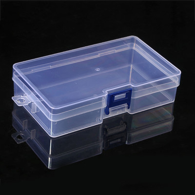 Mini plastmasas kastīte Taisnstūrveida uzglabāšanas kaste Caurspīdīgas iepakošanas kastes Putekļu necaurlaidīgas augstas kvalitātes spēcīgās juvelierizstrādājumu glabāšanas kastes konteiners