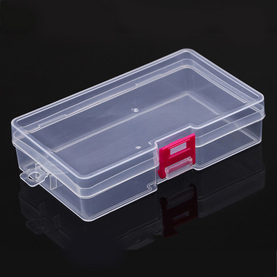 Mini plastmasas kastīte Taisnstūrveida uzglabāšanas kaste Caurspīdīgas iepakošanas kastes Putekļu necaurlaidīgas augstas kvalitātes spēcīgās juvelierizstrādājumu glabāšanas kastes konteiners