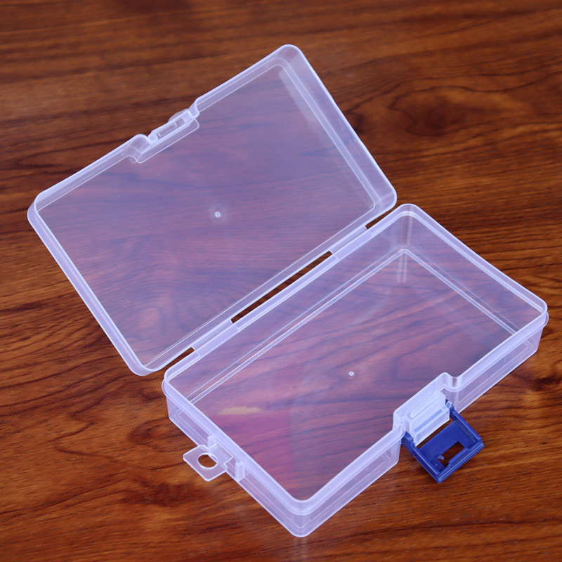 Mini műanyag doboz téglalap alakú tároló doboz áttetsző csomagoló dobozok porálló kiváló minőségű erős ékszer tároló doboz