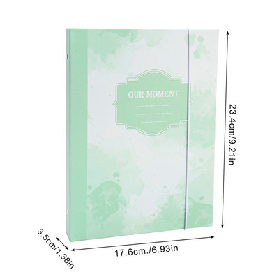 A5-ös, kemény héjú fotóalbum, 6 lyukú, laza levelű könyv, cserélhető átlátszó iratgyűjtő tárolótáska Kreatív barkácsnapló Deco írószer