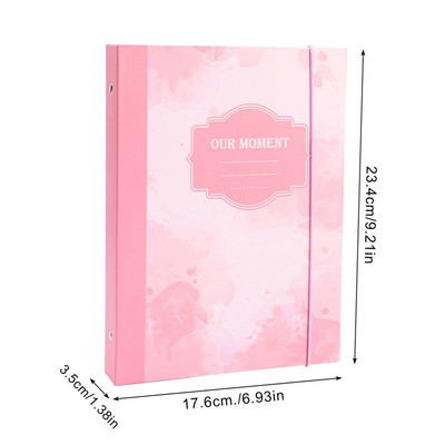 A5-ös, kemény héjú fotóalbum, 6 lyukú, laza levelű könyv, cserélhető átlátszó iratgyűjtő tárolótáska Kreatív barkácsnapló Deco írószer