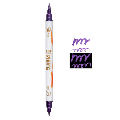 10 цвята метален маркер Химикалки с четка за калиграфия Скрапбукинг Занаяти Изработка на карти Арт писалка Рисуване Канцеларски материали Офис консумативи