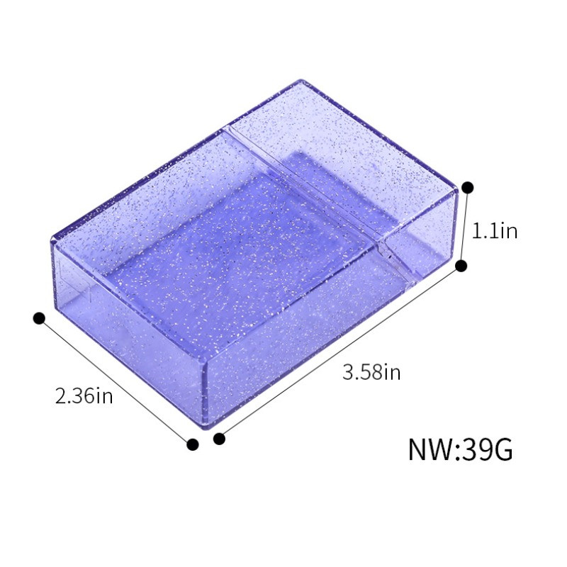 Ins Прозрачна кутия за съхранение Blingbling Photo Card Holder Box Case Container Idol Kpop Albumes Кутия за съхранение на снимки Канцеларски материали