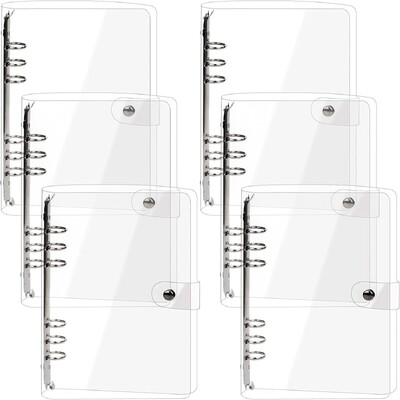 A5 A6 A7 Suport pentru fișiere transparent Notebook cu 6 găuri, frunze libere, bricolaj, genți de documente, inele, dosar de depozitare din PVC