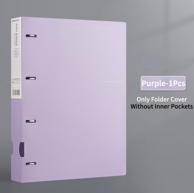 Vízálló A4-es irattartók Kijelző 4 lyukú iratgyűjtő mappa, Morandi színes, dokumentumgyűrűs iratgyűjtő mappa, tesztpapír rendszerezése