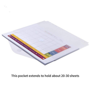 Нови пластмасови пликове с размер A4 с 11 дупки, джобни вложки за страници за портфейли, със здраво велкро затваряне Различни цветове