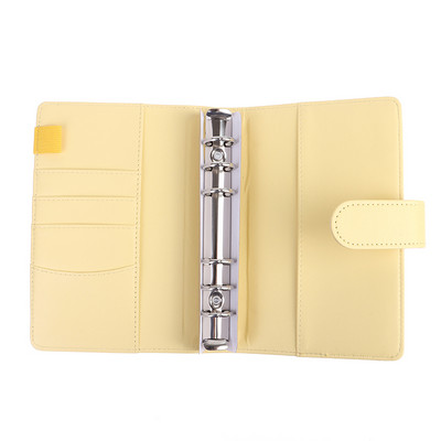 1PC Macaron u boji A6 6 prstenova za vezivanje PU kopča za bilježnicu Kožna slobodna koverta za novac Organizator Džep za vezivo 7 boja