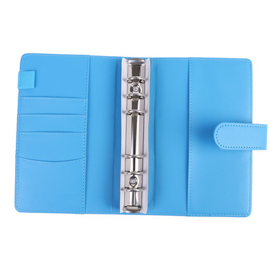 1PC Macaron u boji A6 6 prstenova za vezivanje PU kopča za bilježnicu Kožna slobodna koverta za novac Organizator Džep za vezivo 7 boja