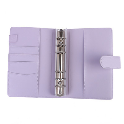 1PC Macaron u boji A6 6 prstenova za vezivanje PU kopča za bilježnicu Kožna slobodna koverta za novac Organizator Džep za vezivo 7 boja