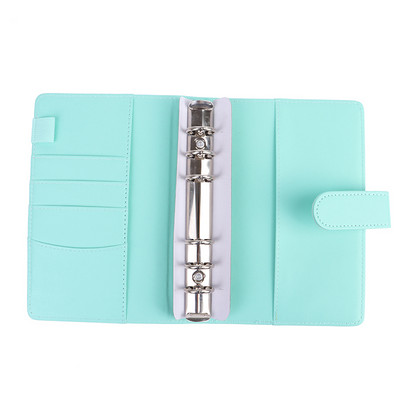 1PC Macaron u boji A6 6 prstenova za vezivanje PU kopča za bilježnicu Kožna slobodna koverta za novac Organizator Džep za vezivo 7 boja