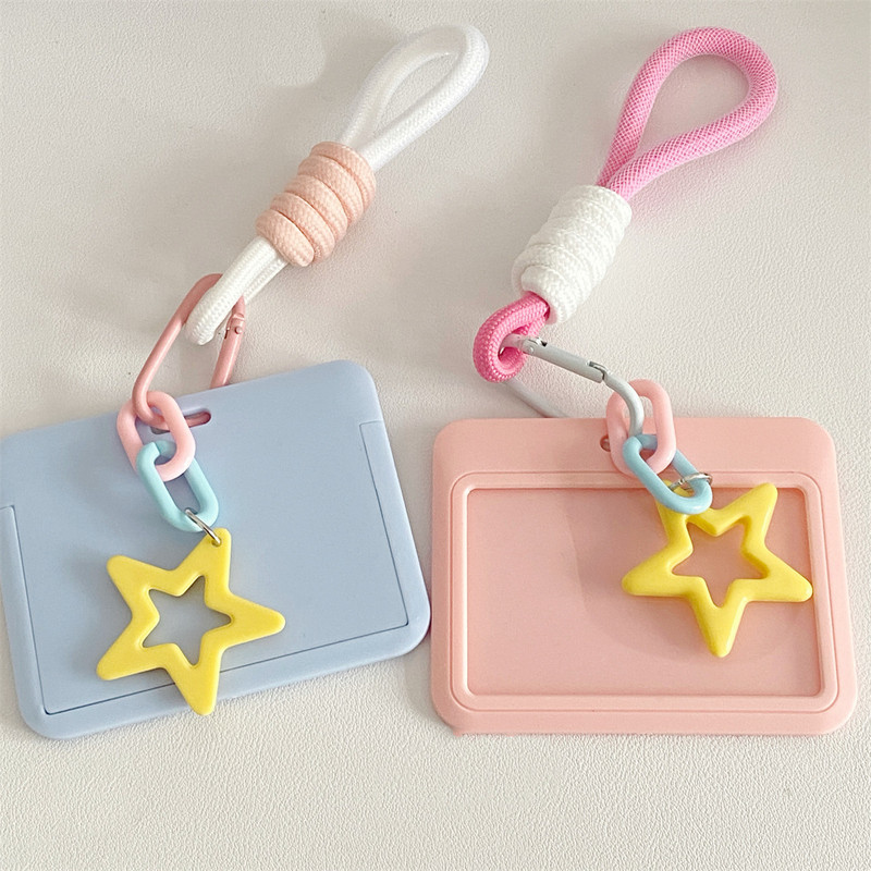 Slipcover Držač kartice Šareni pleteni konop Privjesak za ključeve Zvjezdani privjesak Držač fotokartice Kreditna osobna iskaznica Kutija za bankovnu karticu Zaštitna futrola