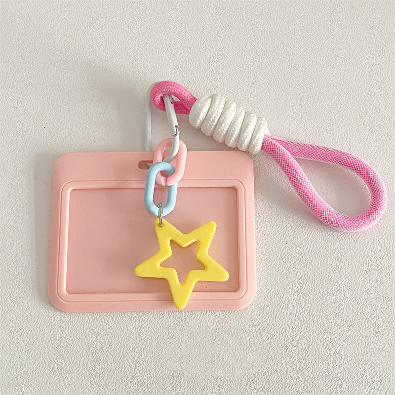 Slipcover Držač kartice Šareni pleteni konop Privjesak za ključeve Zvjezdani privjesak Držač fotokartice Kreditna osobna iskaznica Kutija za bankovnu karticu Zaštitna futrola