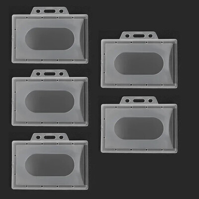 1/10 db Függőleges és vízszintes munkahelyi kártyatartók, többfunkciós műanyag jelvény, munka igazolványtartó hüvelytartó védőtok