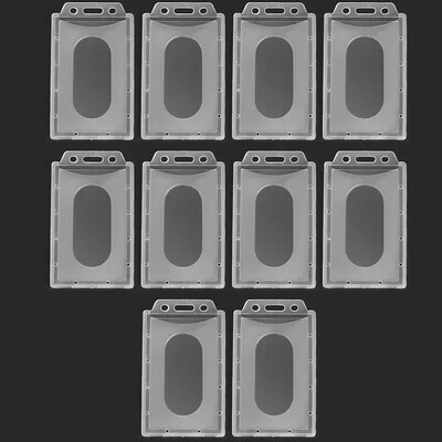 1/10 db Függőleges és vízszintes munkahelyi kártyatartók, többfunkciós műanyag jelvény, munka igazolványtartó hüvelytartó védőtok