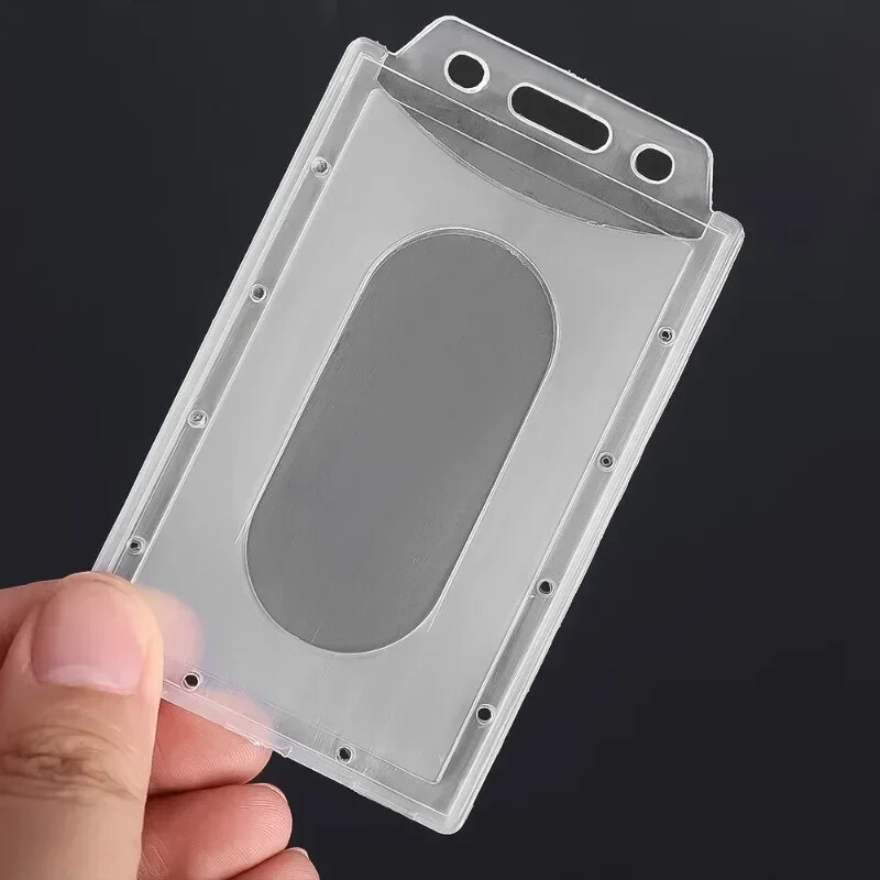 1/10 db Függőleges és vízszintes munkahelyi kártyatartók, többfunkciós műanyag jelvény, munka igazolványtartó hüvelytartó védőtok