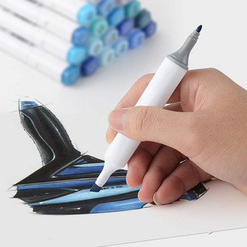 20Colors Μαρκαδόροι αλκοολούχων στυλό Sky Blue Series Color Blendable Dual Tips for Art Sketch Σχεδιασμός τοπίου ωκεανού Δώρο επιστροφής στο σχολείο