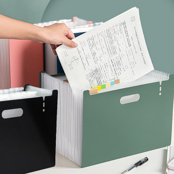 A4 Папка с акордеон Ясен индекс Етикети Разгъваща се папка за документи Организатор на файлове Управление на бюро за офис Шкаф за файлове