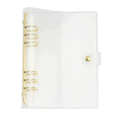 A6 A5 átlátszó laza iratgyűjtő jegyzetfüzet Aranyozott belső mag borító Jegyzetfüzet naplótervező Irodai írószer kellékek