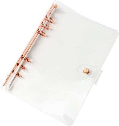 A6 A5 átlátszó laza iratgyűjtő jegyzetfüzet Aranyozott belső mag borító Jegyzetfüzet naplótervező Irodai írószer kellékek