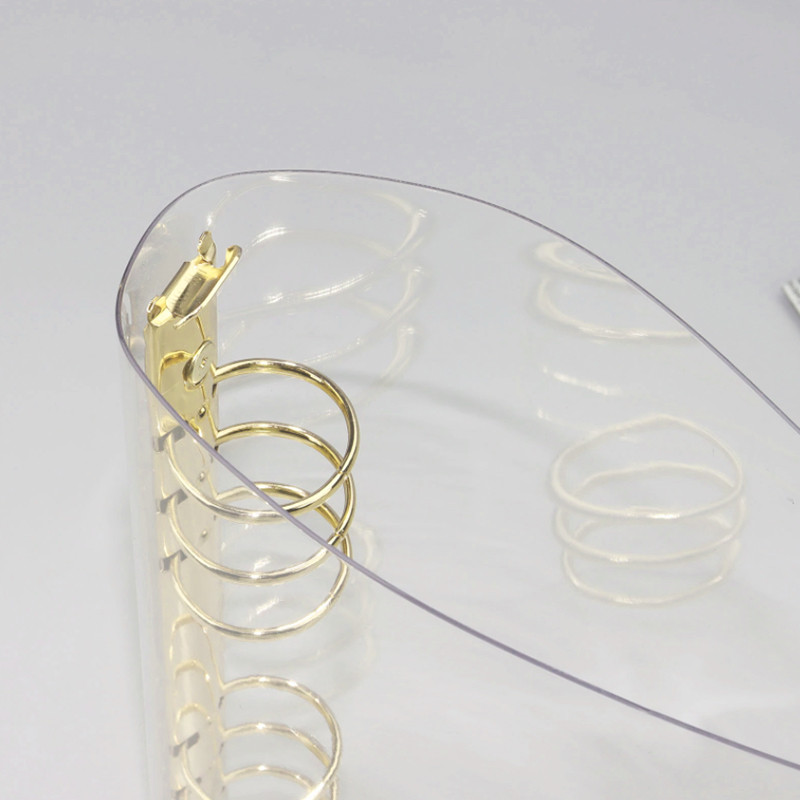 A6 A5 átlátszó laza iratgyűjtő jegyzetfüzet Aranyozott belső mag borító Jegyzetfüzet naplótervező Irodai írószer kellékek