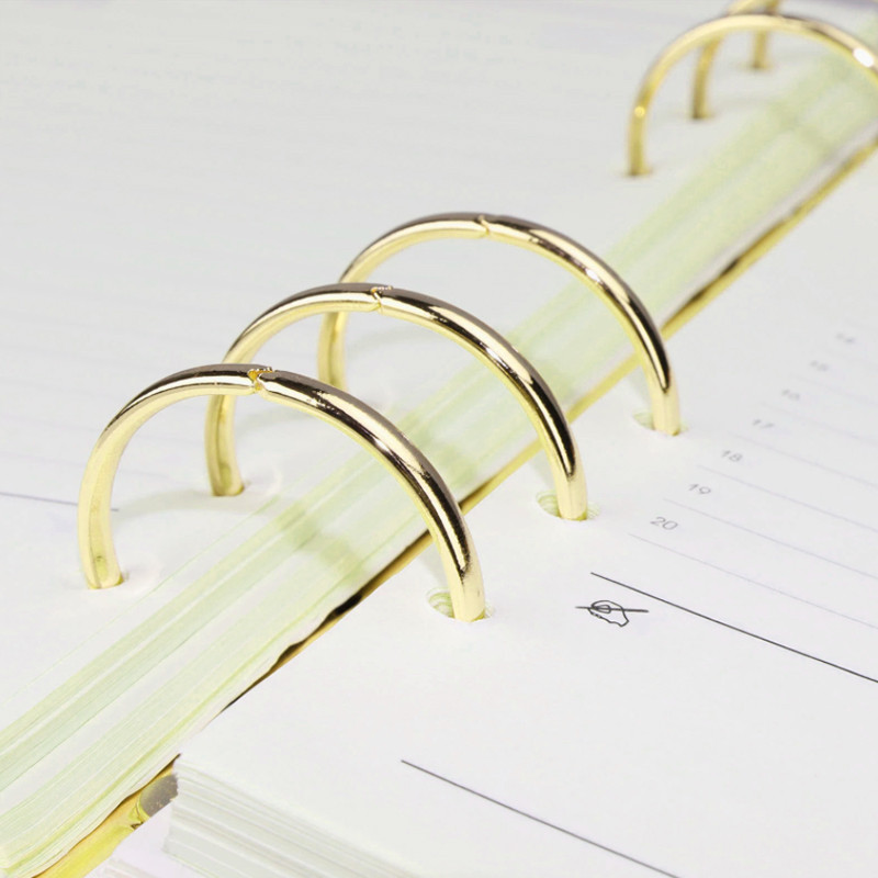 A6 A5 átlátszó laza iratgyűjtő jegyzetfüzet Aranyozott belső mag borító Jegyzetfüzet naplótervező Irodai írószer kellékek