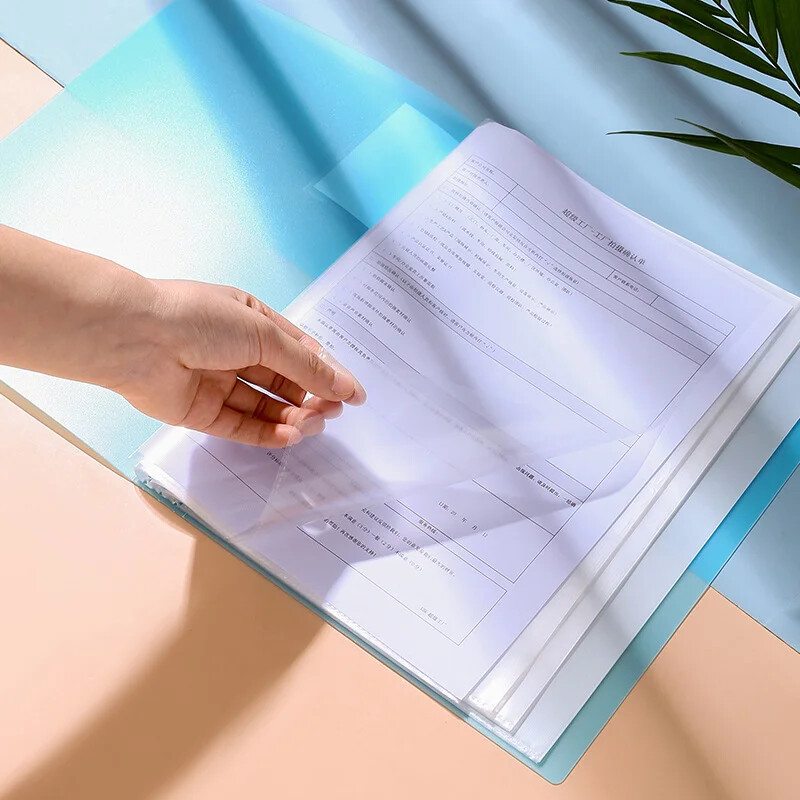 A4 Διαφανής φάκελος Έγγραφα Loose-Leaf Notes Βιβλίο Δοκιμές μαθητών Οργάνωση και αποθήκευση σχολικών γραφικής ύλης μεγάλης χωρητικότητας