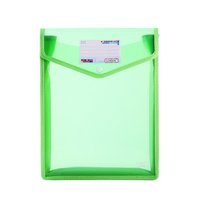 Папка Плик Разширителен файл Портфейл Папка за съхранение на файлове с катарама и джоб A4 A5 Водоустойчива прозрачна чанта за файлове