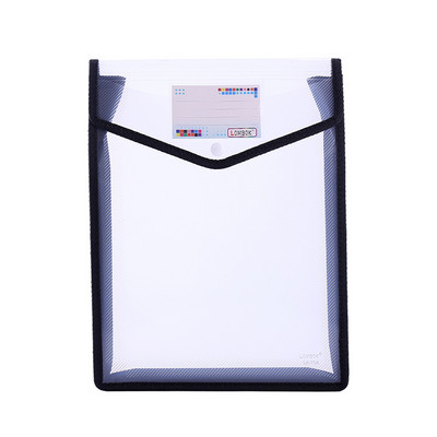 Папка Плик Разширителен файл Портфейл Папка за съхранение на файлове с катарама и джоб A4 A5 Водоустойчива прозрачна чанта за файлове