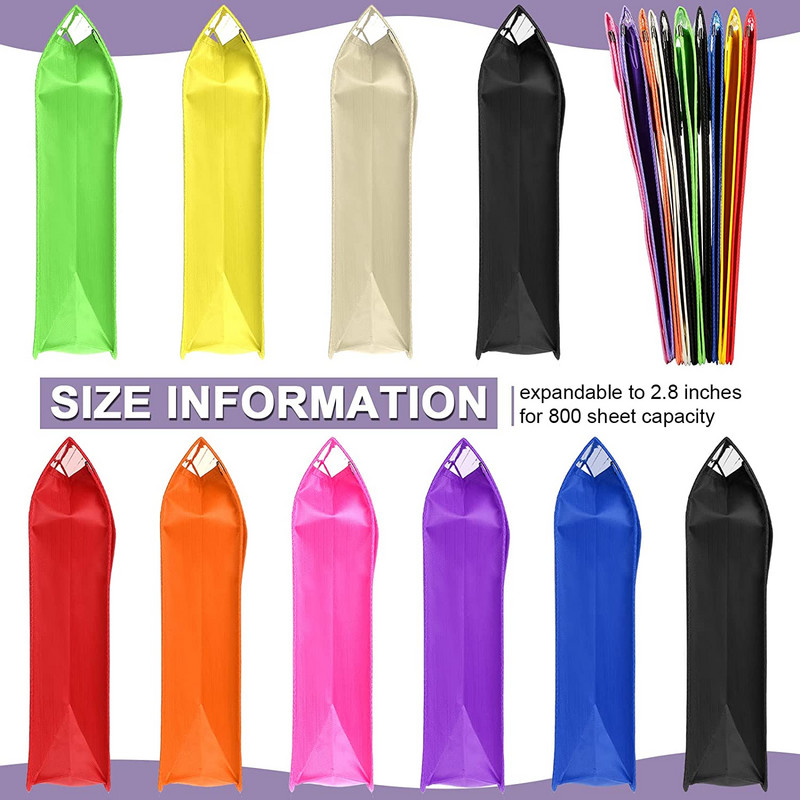 Папка Плик Разширителен файл Портфейл Папка за съхранение на файлове с катарама и джоб A4 A5 Водоустойчива прозрачна чанта за файлове