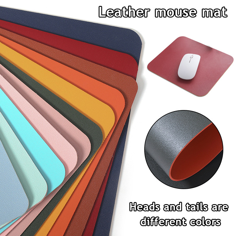 21*25 CM Pu Leather Mouse Pad Απλό μονόχρωμο mouse Mat Αντιολισθητικό αδιάβροχο Mouse Pad Σχολικό τραπέζι γραφείου