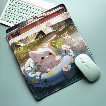 Kawaii Mouse Pad Cat Pad Mouse Desk Επιτραπέζιο Ματ Γελοιογραφία Χαριτωμένο gaming Mouse Pad Soft Overlock Mouse Pad Αξεσουάρ γραφείου υπολογιστή