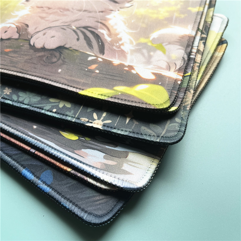 Kawaii egérpad Macskapad Egér Asztal Rajzfilm Asztali Szőnyeg Aranyos Játékos Egérpad Puha Overlock Egérpad Számítógépes irodai kiegészítők