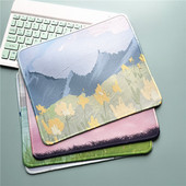 Mouse Pad Green Leaves Deskpad Mouse Mat Μικρή φρέσκια επιφάνεια κινουμένων σχεδίων Mausepad για το ποντίκι Premium αξεσουάρ γραφείου για γραφείο
