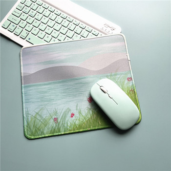 Подложка за мишка Green Leaves Deskpad Mouse Mat Small Fresh Mausepad Cartoon Surface for the Mouse Премиум офис аксесоари за бюро