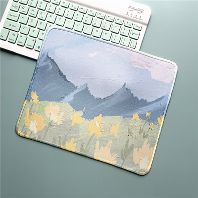 Mouse Pad Green Leaves Deskpad Mouse Mat Μικρή φρέσκια επιφάνεια κινουμένων σχεδίων Mausepad για το ποντίκι Premium αξεσουάρ γραφείου για γραφείο