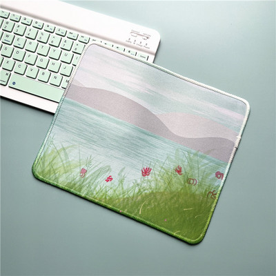 Mouse Pad Green Leaves Deskpad Mouse Mat Μικρή φρέσκια επιφάνεια κινουμένων σχεδίων Mausepad για το ποντίκι Premium αξεσουάρ γραφείου για γραφείο