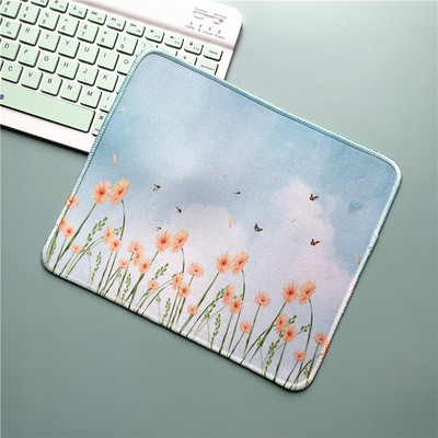 Mouse Pad Green Leaves Deskpad Mouse Mat Μικρή φρέσκια επιφάνεια κινουμένων σχεδίων Mausepad για το ποντίκι Premium αξεσουάρ γραφείου για γραφείο